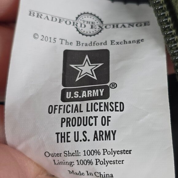 Bradford Exchange Green Army Hooded Fleece Jacket - Picture 5 of 8